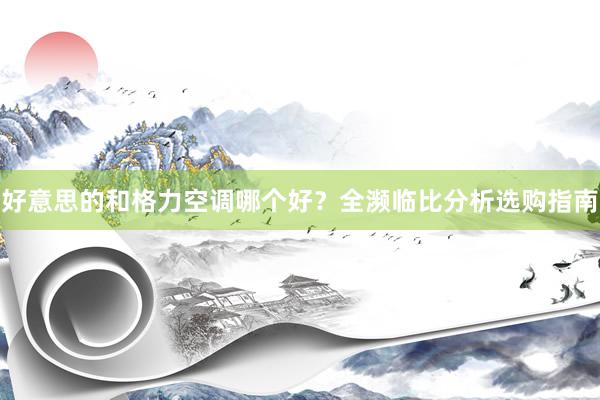 好意思的和格力空调哪个好？全濒临比分析选购指南